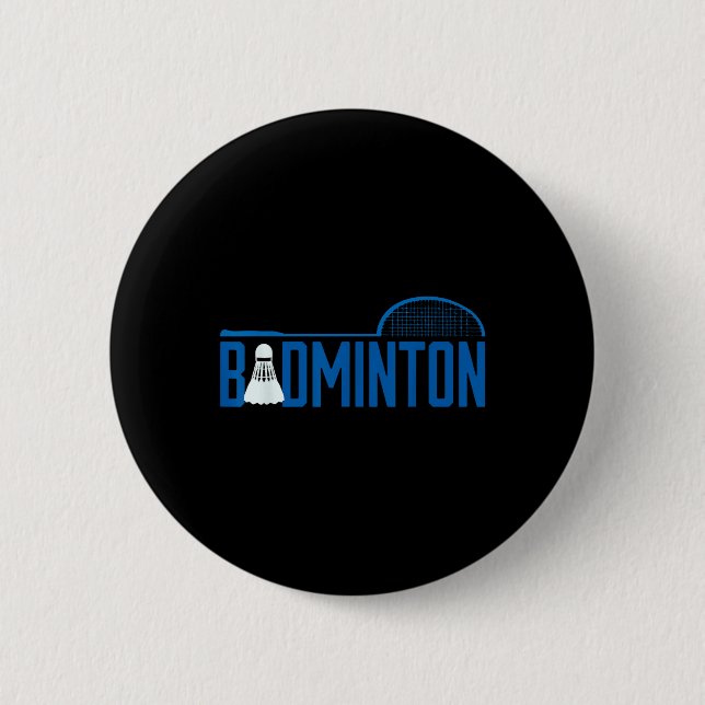 Badminton Federball Shuttlecock Für Badminton Spie Button (Vorderseite)