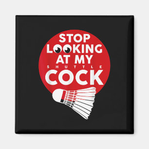 Badminton Federballball lustiges Shuttle T-Shirt Magnet