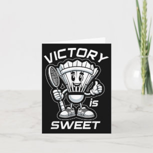 Badminton Forever Cartoon Shuttle und Racket Graph Karte