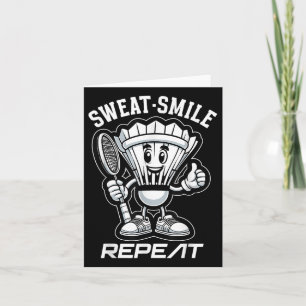 Badminton Forever Cartoon Shuttle und Racket Graph Karte