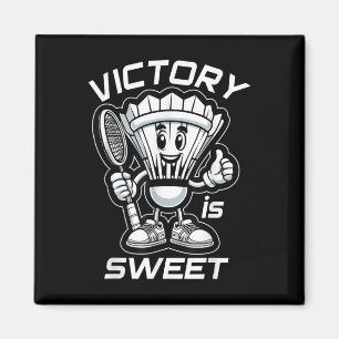 Badminton Forever Cartoon Shuttle und Racket Graph Magnet