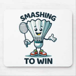 Badminton Forever Cartoon Shuttle und Racket Graph Mousepad
