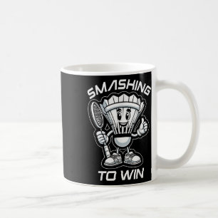 Badminton Forever Cartoon-Shuttlecock und Schläger Kaffeetasse