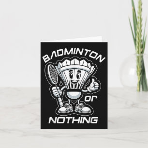 Badminton Forever Cartoon-Shuttlecock und Schläger Karte