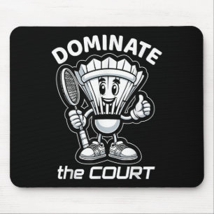 Badminton Forever Cartoon-Shuttlecock und Schläger Mousepad