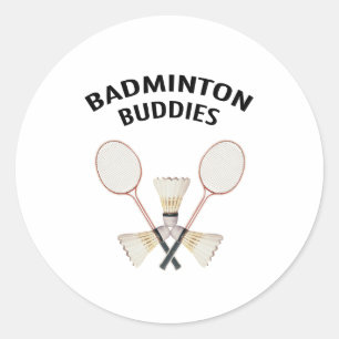 Badminton-Freunde Runder Aufkleber