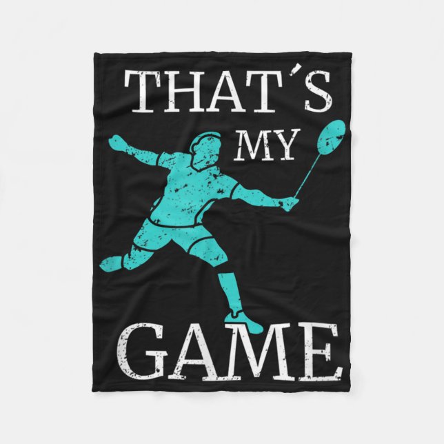 Badminton Funny Quotes Badminton Player Fleecedecke (Vorderseite)