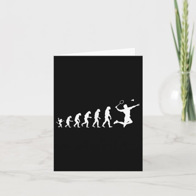 Badminton für die menschliche Evolution Karte (Vorderseite)