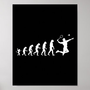 Badminton für die menschliche Evolution Poster