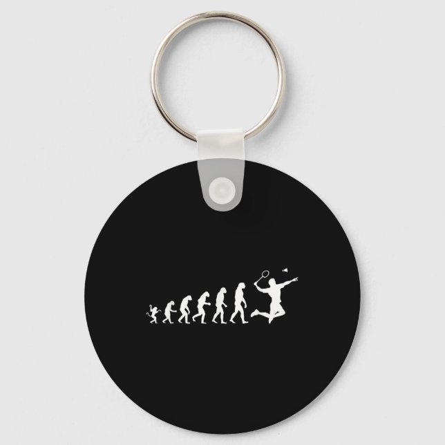 Badminton für die menschliche Evolution  Schlüsselanhänger (Vorderseite)