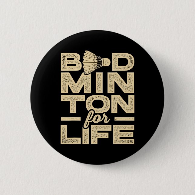Badminton für Life Badminton Player Shuttle Cross Button (Vorderseite)