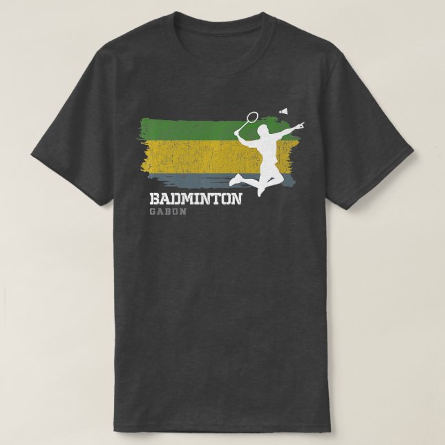 Badminton Gabon Net Games Player Badminton 1 T-Shirt (Design vorne)