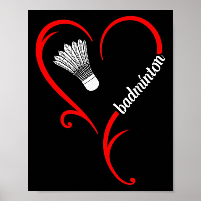 Badminton Game Coach Shuttle Player Badminton Play Poster (Vorne)