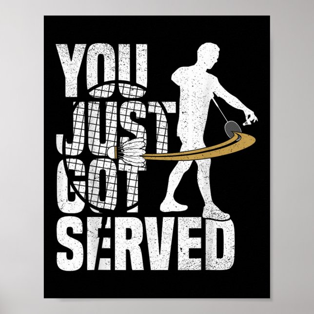 Badminton Game Lover bedient Shuttle Player Badmin Poster (Vorne)