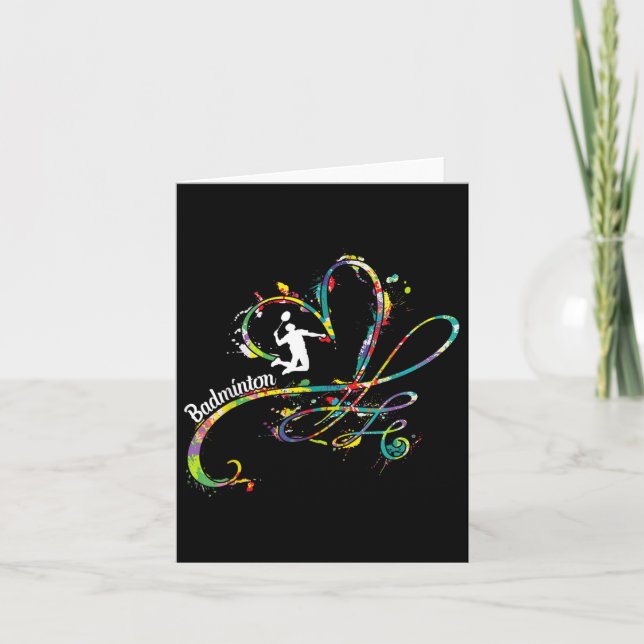 Badminton Game Player Shuttle Player Badminton Karte (Vorderseite)