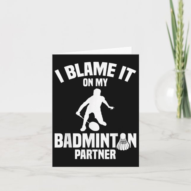 Badminton Game Shuttle I Schuld Badminton Player Karte (Vorderseite)