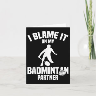 Badminton Game Shuttle I Schuld Badminton Player Karte