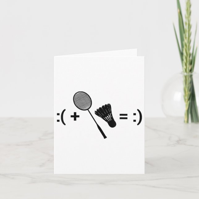 Badminton Game Shuttle Sport Badminton Karte (Vorderseite)