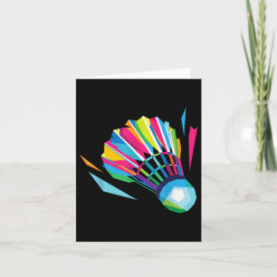 Badminton Game Shuttle Sport Badminton Pop Art Karte