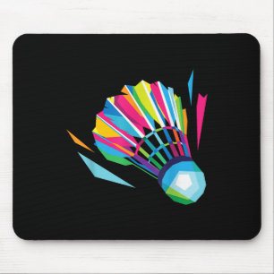 Badminton Game Shuttle Sport Badminton Pop Art Mousepad