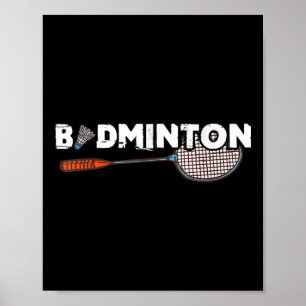 Badminton Geschenke mit Niedlichem Badminton Racke Poster