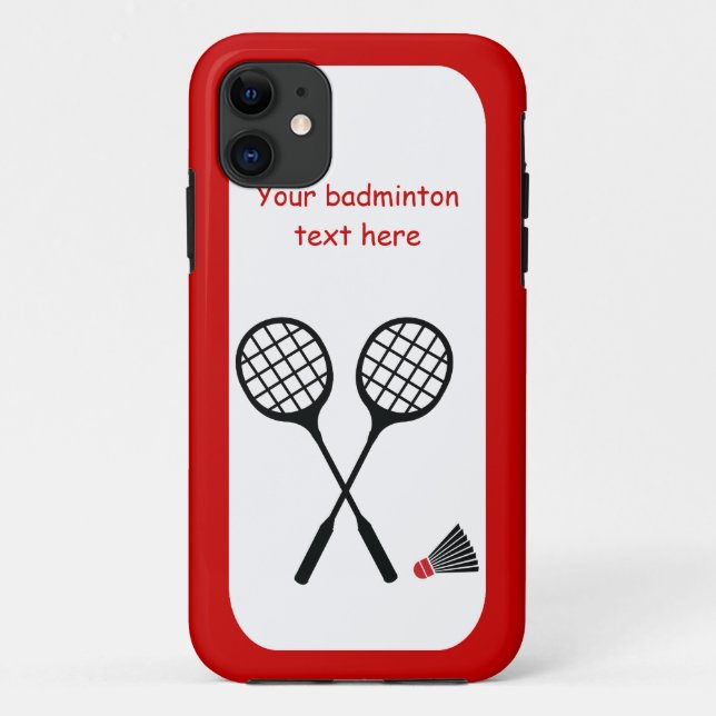 Badminton-Geschenke, Schläger und Shuttlecck-Brauc Case-Mate iPhone Hülle (Rückseite)