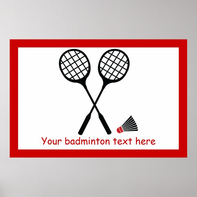 Badminton-Geschenke, Schläger und Shuttlecck-Brauc Poster (Vorne)