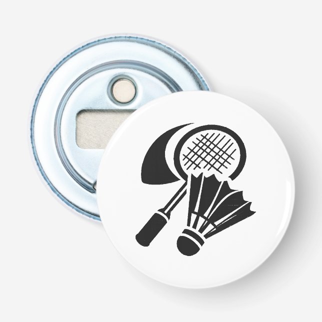 Badminton-Geschenkideen Flaschenöffner (Vorderseite)