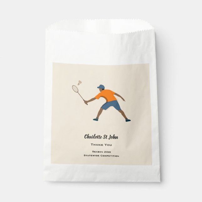 Badminton Geschenktütchen (Vorderseite)