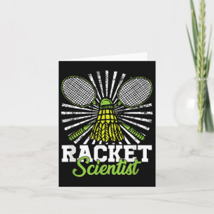 Badminton Gift Shuttle Racket Scientist Badminton Karte
