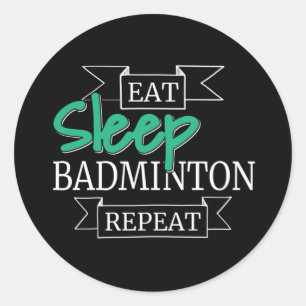 Badminton Gifts Runder Aufkleber