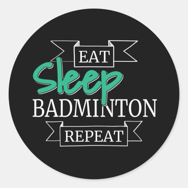 Badminton Gifts Runder Aufkleber (Vorderseite)