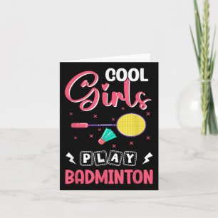 Badminton Girl Shuttle Badminton Lover Karte