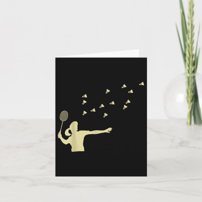Badminton Girl Shuttle Woman Girl Shuttle Racket Karte (Vorderseite)