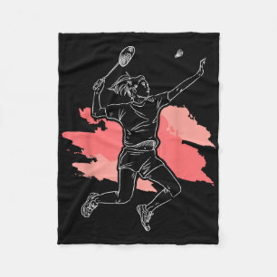 Badminton Girl - Smash Shuttle Athlete Sports Fleecedecke