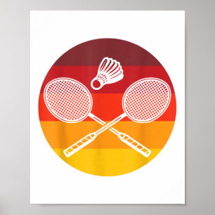 Badminton Grafik Badminton Spieler Federball Sport Poster