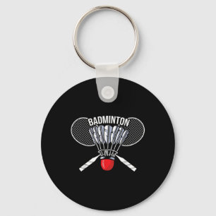 Badminton Grafik Badminton Spieler Shuttle Sport Schlüsselanhänger