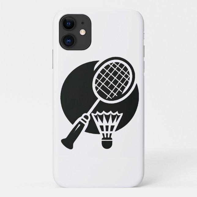 Badminton-Grafik Case-Mate iPhone Hülle (Rückseite)