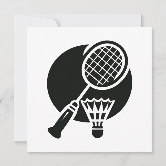 Badminton-Grafik Einladung (Vorderseite)