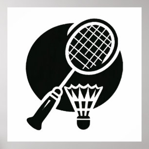 Badminton-Grafik Poster