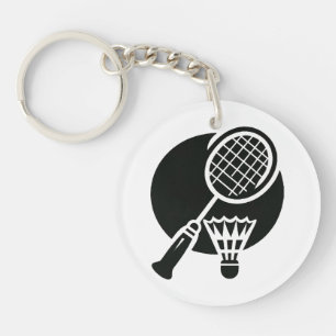 Badminton-Grafik Schlüsselanhänger