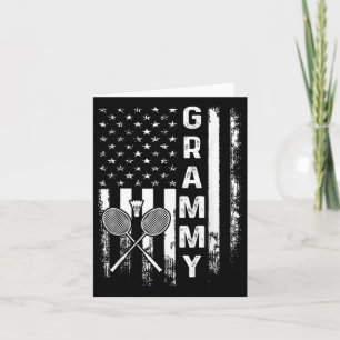 Badminton Grammy Amerikanische Flagge Vintage Weih Karte