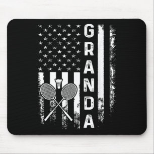 Badminton Granda Amerikanische Flagge Vintage Weih Mousepad