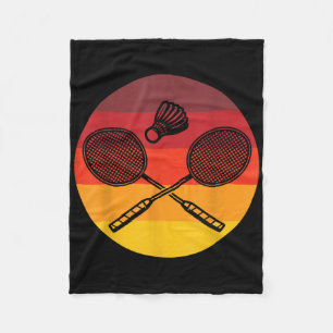 Badminton Graphic Badminton Player Shuttle Sports Fleecedecke