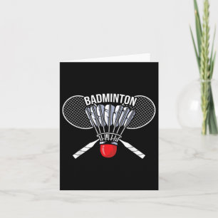 Badminton Graphic Badminton Player Shuttle Sports Karte