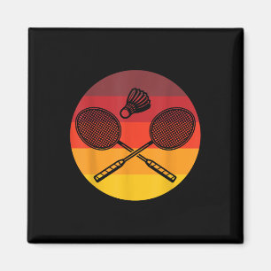 Badminton Graphic Badminton Player Shuttle Sports Magnet