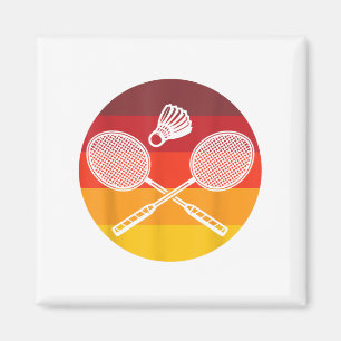 Badminton Graphic Badminton Player Shuttle Sports Magnet