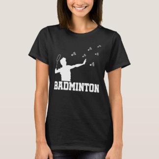 Badminton Graphic Badminton Player Shuttlecock Spo T-Shirt