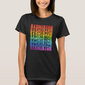 Badminton Graphic Badminton Player Shuttlecock Spo T-Shirt