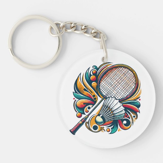 Badminton Graphic Schlüsselanhänger (Vorderseite)